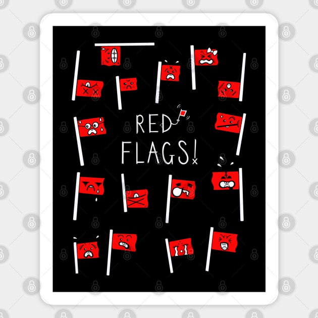 Red Flags Magnet by KirstyFinnigan